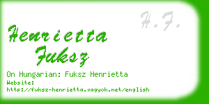 henrietta fuksz business card